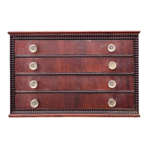 Vintage Bead Trim Table Top Chest of Drawers