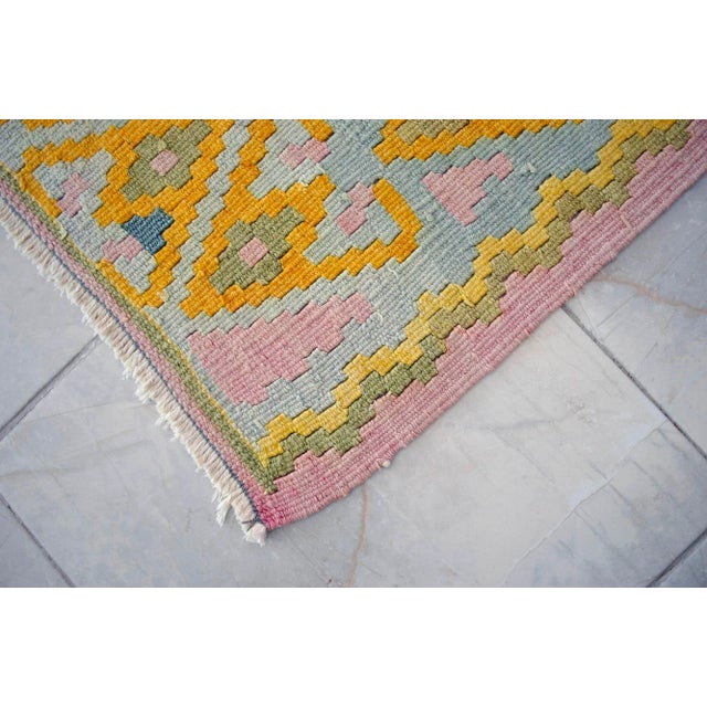 1960s Vintage Rug, Handmade Large Runner, Turkish Kilim Rug - 6′6″ X 14′8″ For Sale - Image 11 of 11