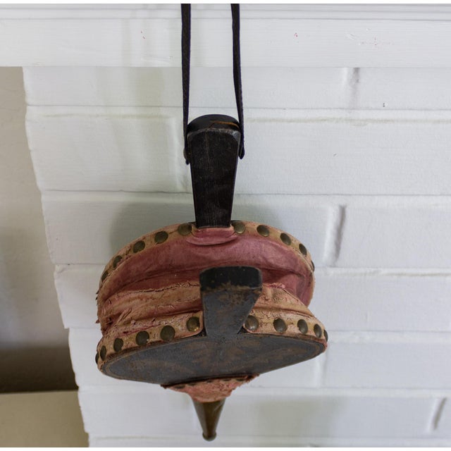 19th Century American Federal Painted Fireplace Bellows With Bronze Foliage For Sale - Image 9 of 11
