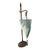 Beautiful silk shade hanging lamp. Iron bases. Two are available.