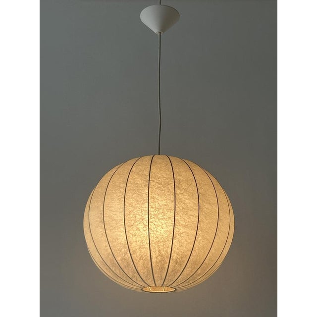 Mid-Century Globe Cocoon Pendant Lamp by Friedel Wauer for Goldkant Leuchten, Germany, 1960s For Sale - Image 10 of 18