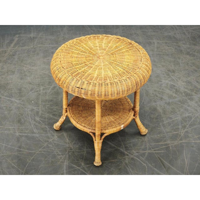 Wood Vintage Italian Rattan and Wicker Lounge Set, 1950s, Set of 5 For Sale - Image 7 of 18