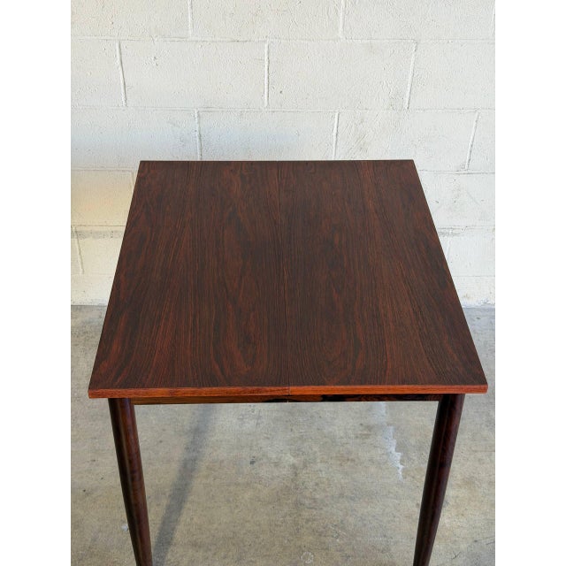 Rosewood Dining Table Extendable Draw Round Leaf Denmark Mid-Century Modern 1960s For Sale - Image 12 of 13