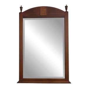 Inlaid Mahogany Beveled Glass Dresser Mirror