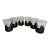 Mid 20th Century Mid-Century Corning Glass Smoke Glass Tumblers With Black Bases - Set of 6 For Sale