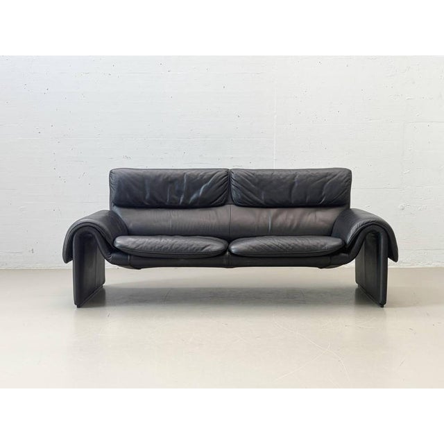 Black Leather Model Ds-2011/02 Sofa by de Sede, 1980s For Sale - Image 4 of 17