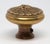 Traditional Cast Brass Floral Radial Door Knob For Sale - Image 3 of 4