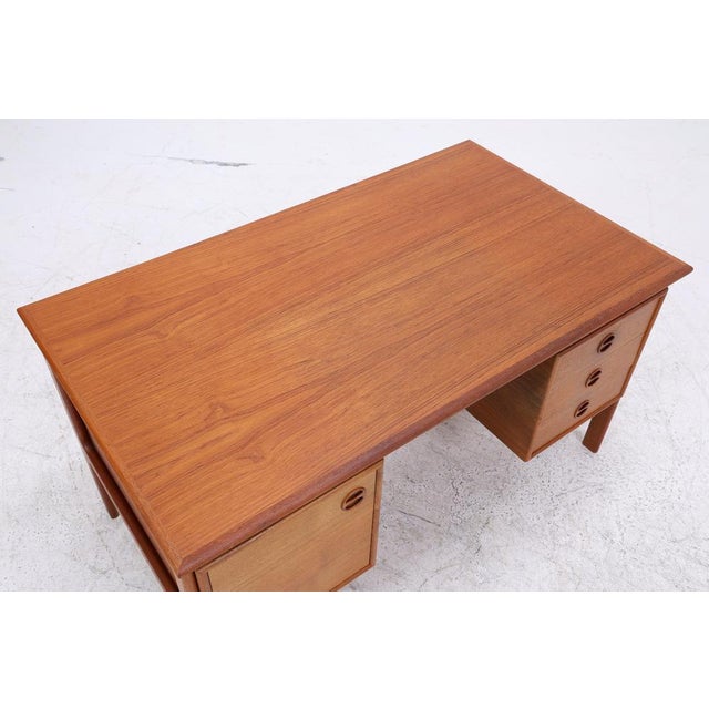 Wood Mid-Century Danish Teak Desk by Arne Vodder For Sale - Image 7 of 16