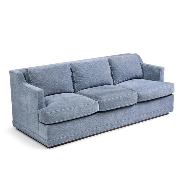 Bill Sofield for Baker Carlyle Blue Sofa For Sale - Image 9 of 10