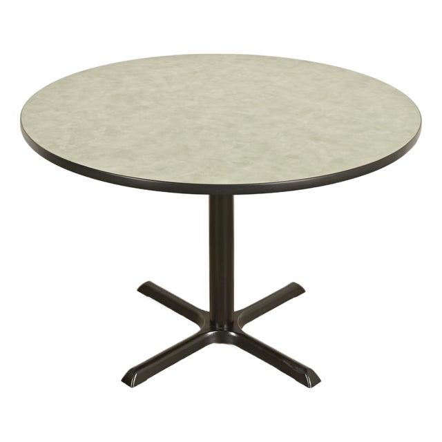Herman Miller Style Modern Round Pedestal Dining Table or Game Table For Sale