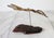 MId-Century Brutalist Brass Butterfly on Wood Stand For Sale - Image 4 of 9