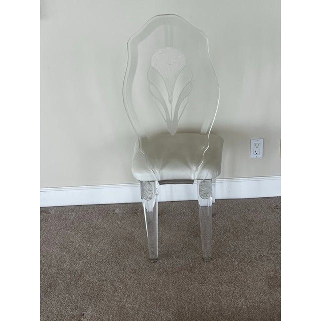 Vintage Acrylicore /Shahrooz Hollywood Regency Style Lucite Dining Chairs - Set of 8 For Sale - Image 12 of 12