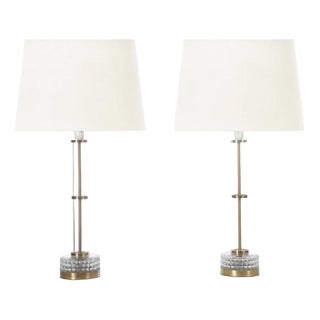Mid-Century Modern Table Lamps in Glass, 1960s, Set of 2 For Sale