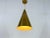Gold Polished Brass Pendant Lamp in the Style of Paavo Tynell, 1950s, Set of 3 For Sale - Image 8 of 10