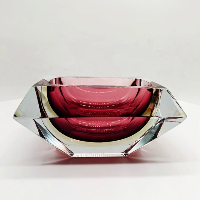 Rectangular Multifaceted Ashtray in Murano Glass by Flavio Poli for Seguso, 1960s For Sale - Image 9 of 9