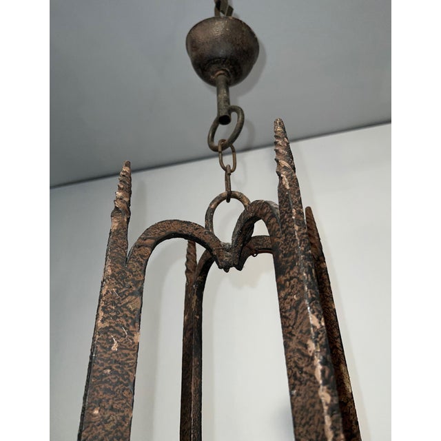 1950s Wrought Iron Lantern For Sale - Image 11 of 12