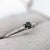 Metal Natural Alexandrite Ring w Natural Diamonds in Solid 14K White Gold Round 4mm For Sale - Image 7 of 9