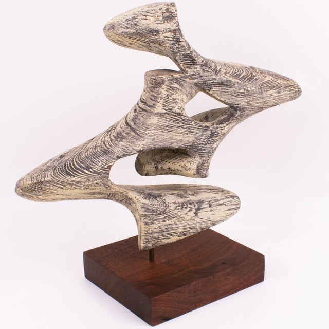 Wood Mid-Century Modern Bleached Wood Sculpture For Sale - Image 7 of 13