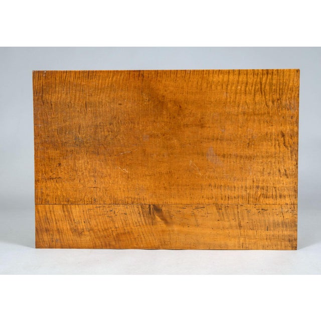 Orange American Federal Tiger Maple Side Table For Sale - Image 8 of 9