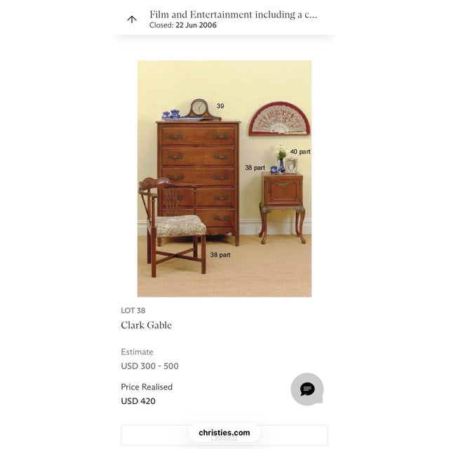 Brown Clark Gable Provenance Antique Regency Corner Chair – Christie’s Auction Lot 38 (2006) For Sale - Image 8 of 8