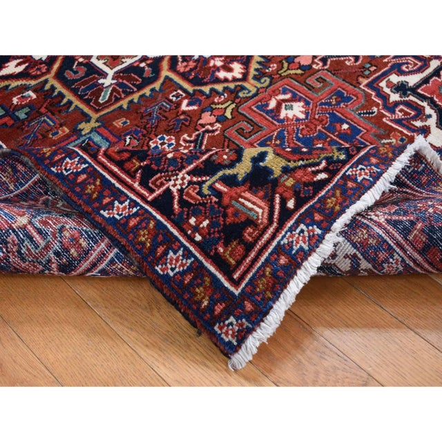 1950s Red Semi Antique Oriental Rug For Sale In New York - Image 6 of 9
