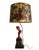 Vintage Neoclassical Bust and Mirrored Table Lamp With Gold Tortoiseshell Shade For Sale - Image 4 of 13