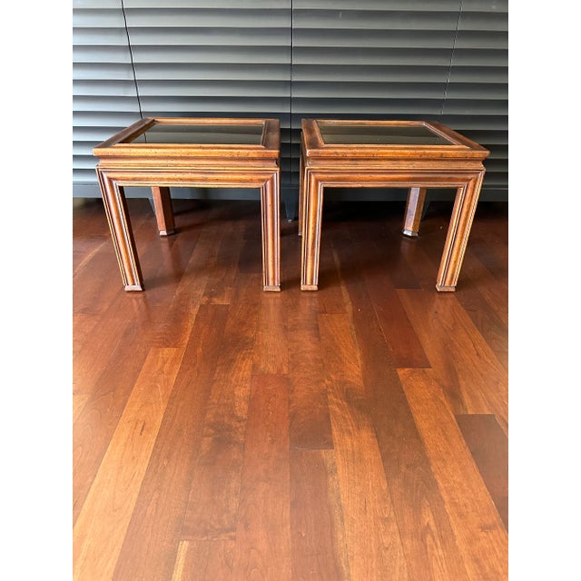 John Widdicomb 1970’s Brass Topped Signed John Widdicomb Tables - a Pair For Sale - Image 4 of 12