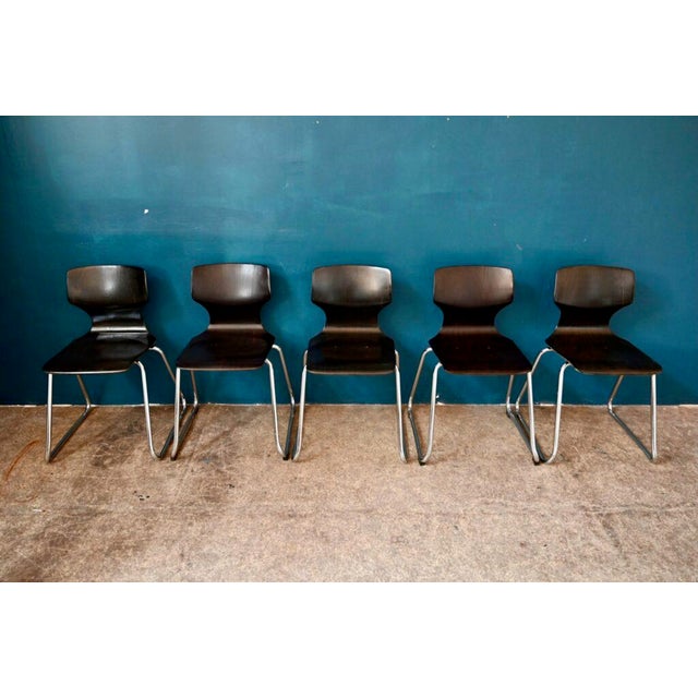This set of five Pagholz chairs, produced by Flöttoto, is superb. Dating from the 1960s, they remain remarkably...