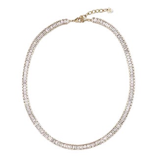 Baguette Tennis Necklace For Sale