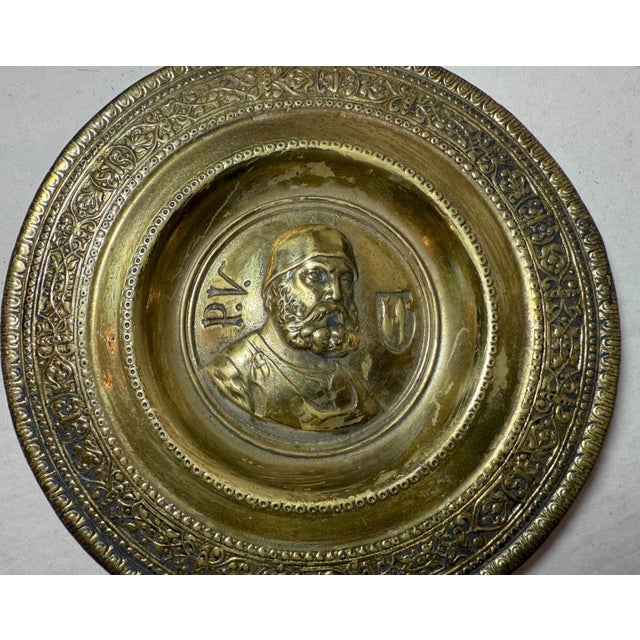 Up for sale is a high quality antique 19th century figural brass portrait wall plaque. It's exquisitely cast out of very...