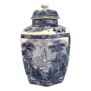 Ginger Temple Jar Staffordshire Style For Sale