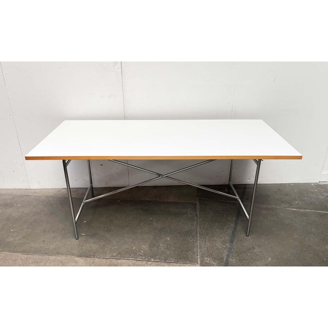 Egon Eiermann Minimalist Chrome Desk or Dining Table by Egon Eiermann for Wieland For Sale - Image 4 of 18