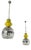 Space Age Pendant Lamps in Yellow Murano Glass, 1970s, Set of 2 For Sale