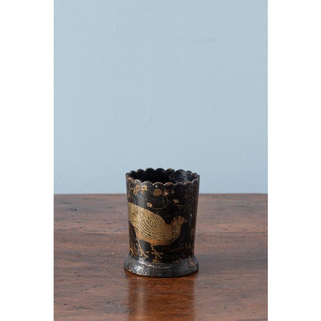 Black 19th Century French Papier-Mâché Pencil Holder For Sale - Image 8 of 8
