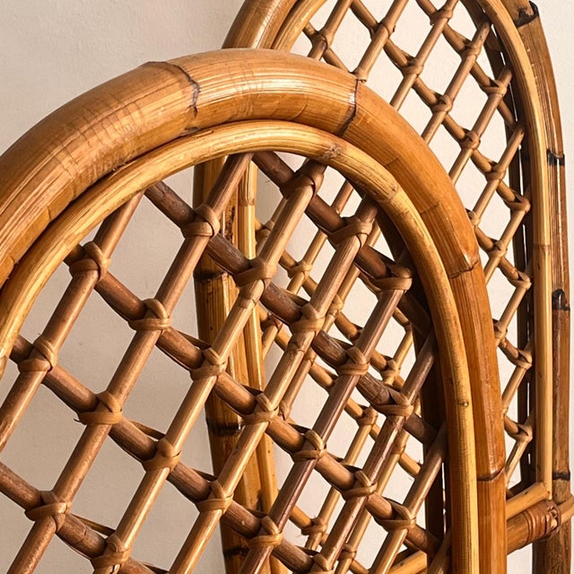 1960s Mid-Century Bamboo and Rattan Chairs, 1960s, Set of 4 For Sale - Image 5 of 18