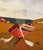 Mid-Century Modern Mid Century Modernist Abstract Landscape Painting - A Boat Sits on a Beach - Signed For Sale - Image 3 of 11