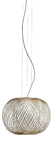 Golden Matte Anwar T 45 Suspension Lamp by Stephen Burks for Parachilna