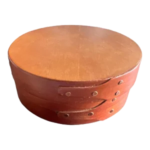 Small Vintage Shaker-Style Round Wooden Lidded Bentwood Box