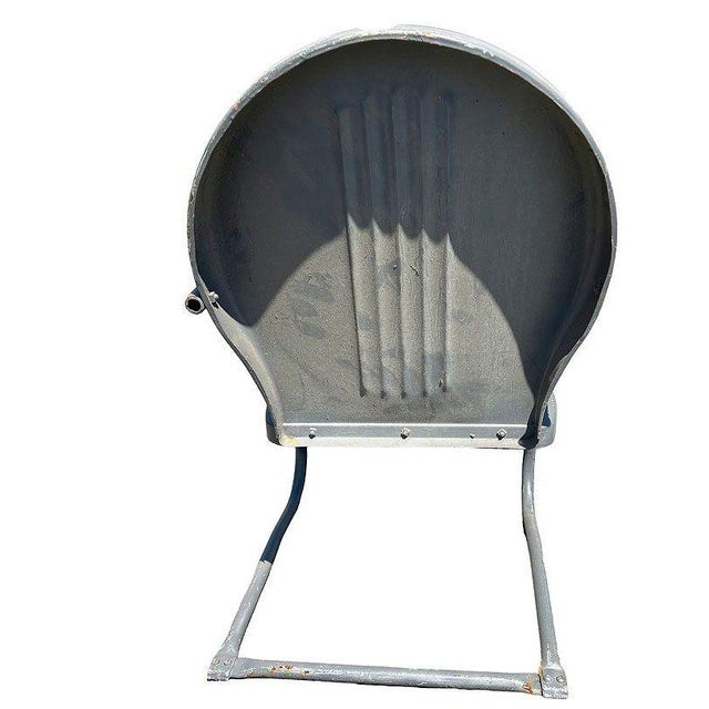 Mid-Century Steel Round Streamline Springer Patio Outdoor Lounge Chair, Pair For Sale In Los Angeles - Image 6 of 6