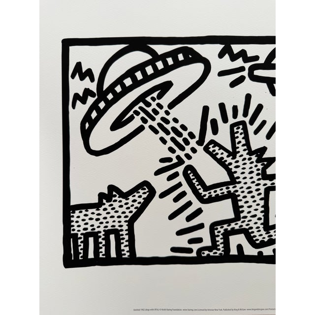 Keith Haring (1958-1990), Untitled, 1982 (Dogs With UFO's), Copyright Keith Haring Foundation, Licensed by Artestar New York, Printed in the Uk For Sale - Image 9 of 9
