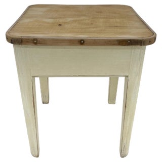 Wooden Stool with Storage Space, 1950s For Sale