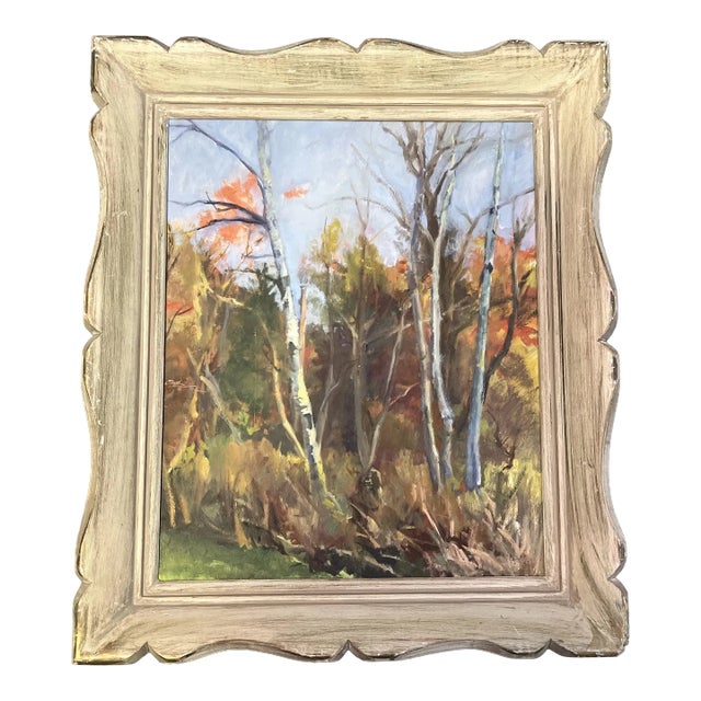 1970’s Original Impressionist Woodland Landscape Painting For Sale