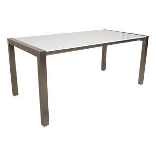Kristalia Sushi Wooden Dining Table in White and Silver For Sale