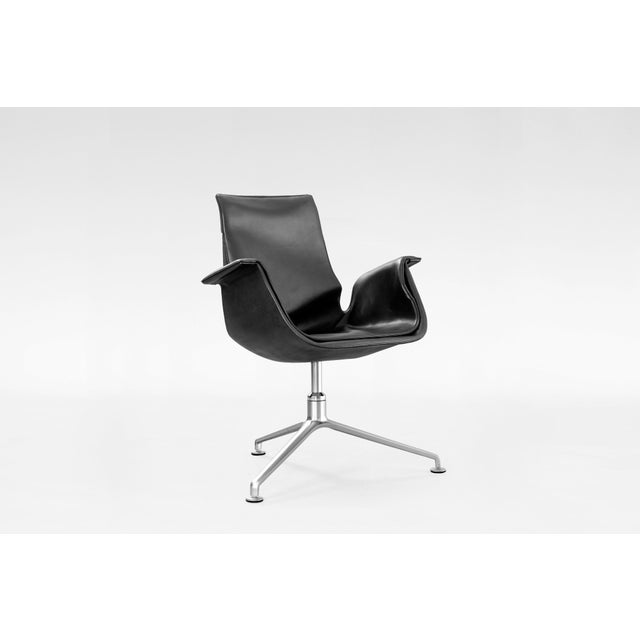Black Leather FK6727 Tulip Chair by Preben Fabricius & Jørgen Kastholm for Kill International, 1960s For Sale - Image 6 of 6