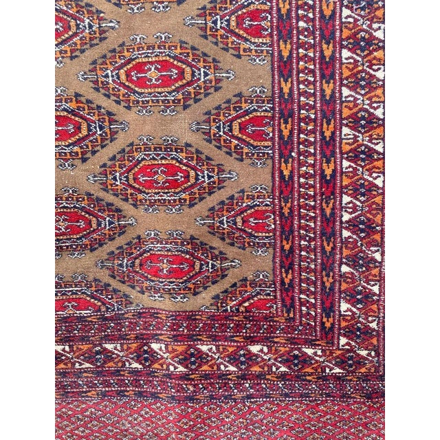 Vintage Pakistani Turkmen Rug For Sale - Image 9 of 17