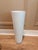 Tall Modern Frosted White Art Glass Vase – Handmade in Poland For Sale - Image 4 of 7