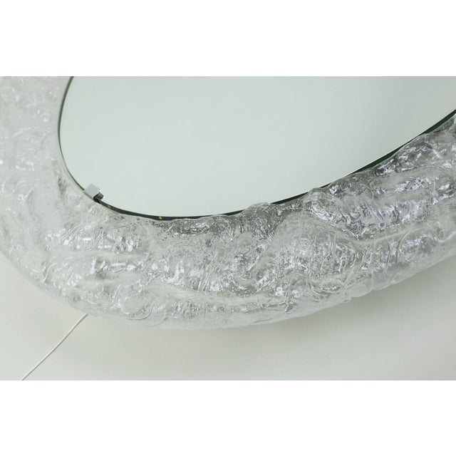 Acrylic Frame Ice Glass Decor Back Lit Wall Mirror from Erco, 1970s For Sale - Image 6 of 11