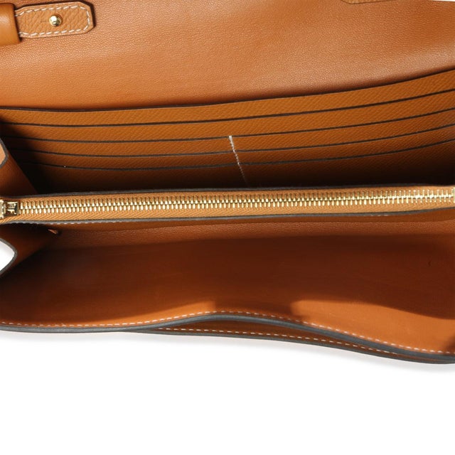 Toffee Epsom Constance Long Wallet To Go GHW For Sale - Image 9 of 9
