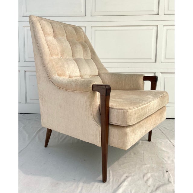 High Back Lounge Chair Wood Arm For Sale In Los Angeles - Image 6 of 12
