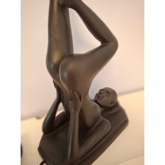1970s Art Deco Style Nude Lady Table Lamps - Set of 3 For Sale - Image 15 of 18